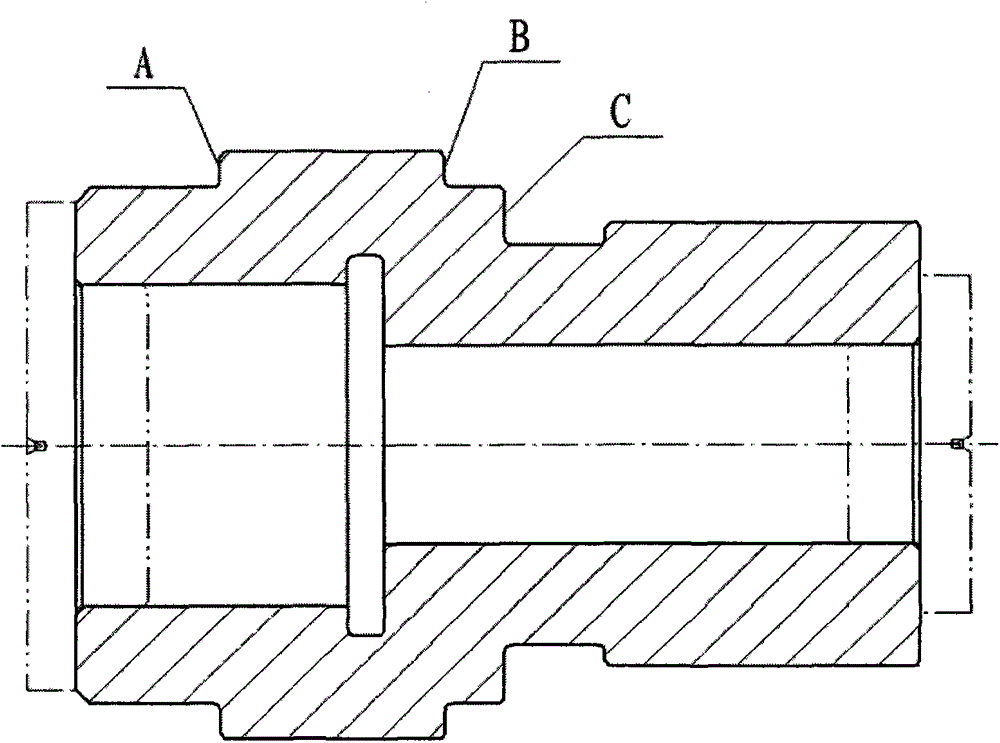 Machining method to ensure coaxiality of inner and outer splines of hollow shaft