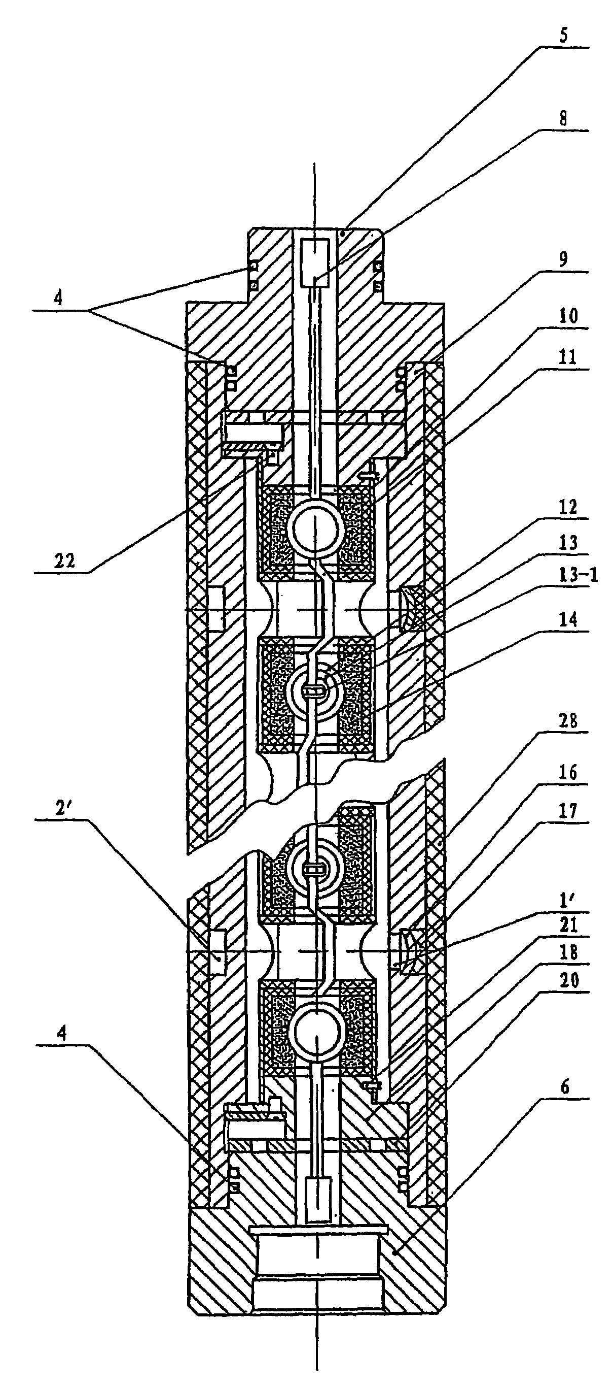 High-energy combined well perforating device
