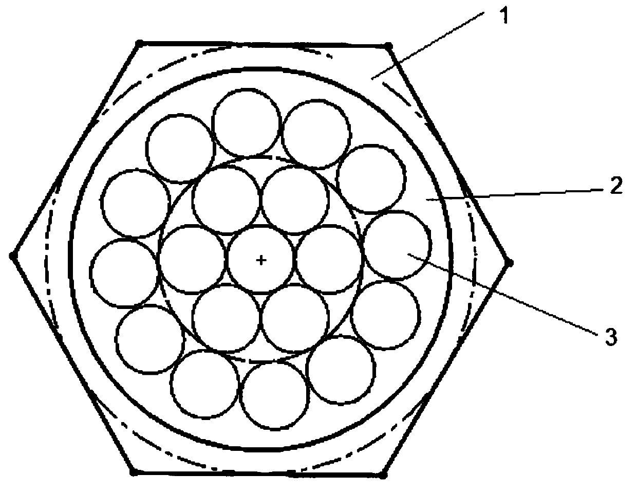 Method for embedded aluminum crimping of 19 steel strand wires of overhead conductor