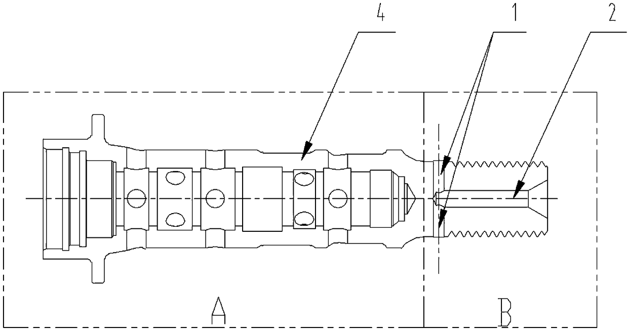 Center valve bush with cam shaft lubricating structure