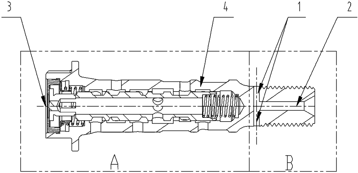 Center valve bush with cam shaft lubricating structure