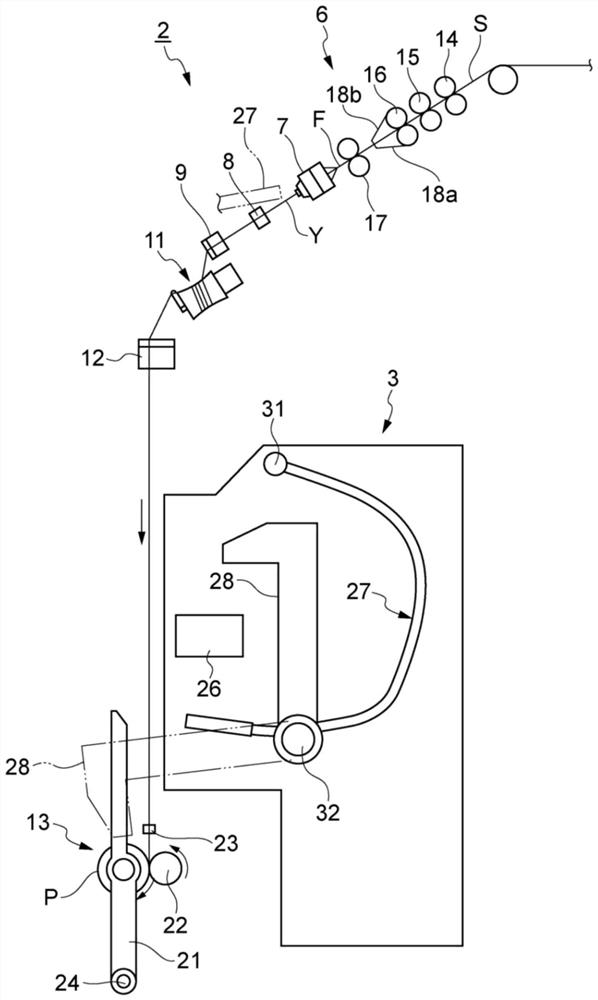 Tensioners, drafting devices and spinning machinery