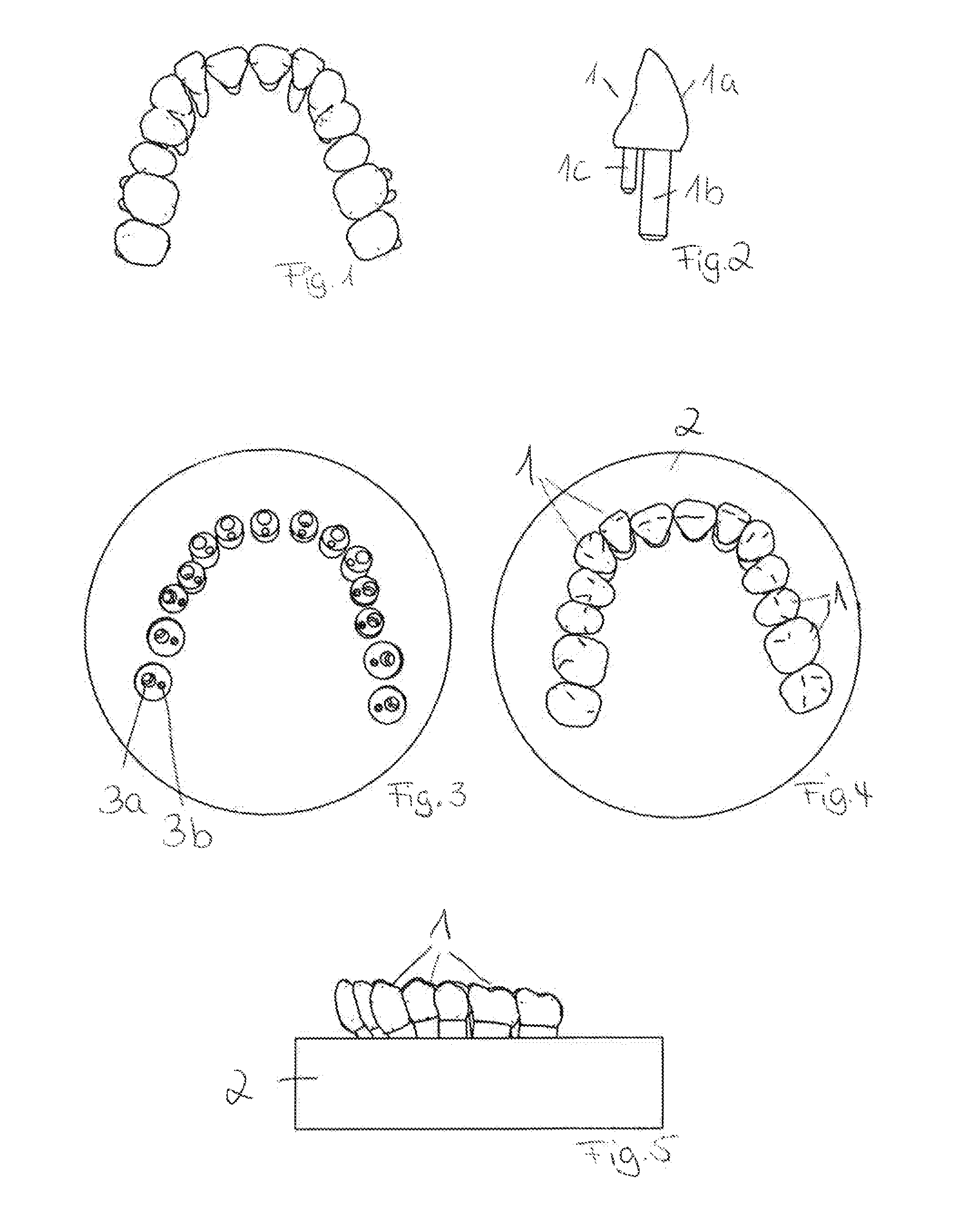 Method for producing a set of dental appliances for correcting tooth misalignments and orthodontic set-up model therefor