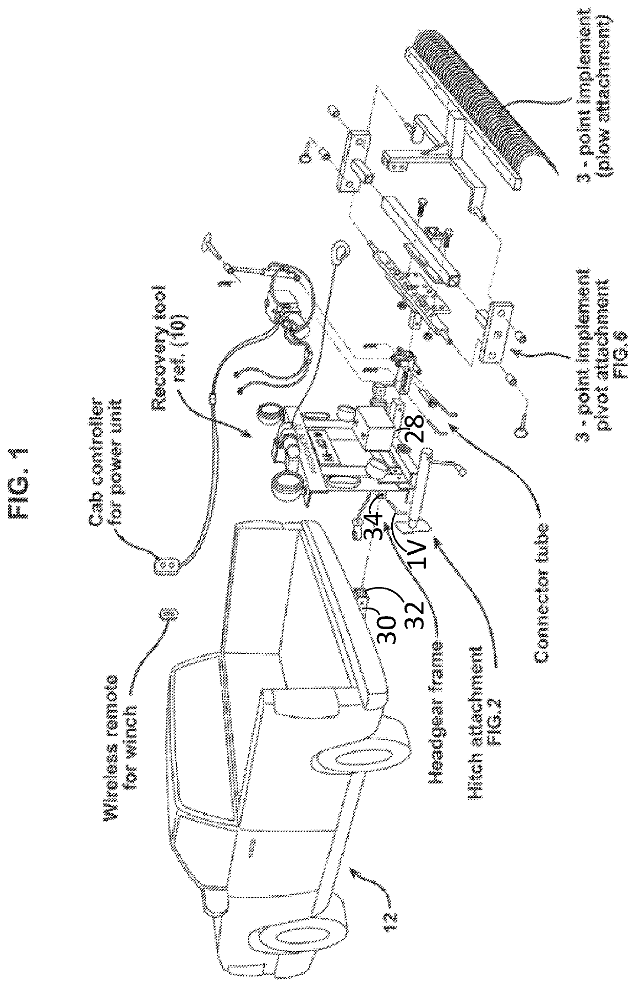 Recovery tool to use with a vehicle