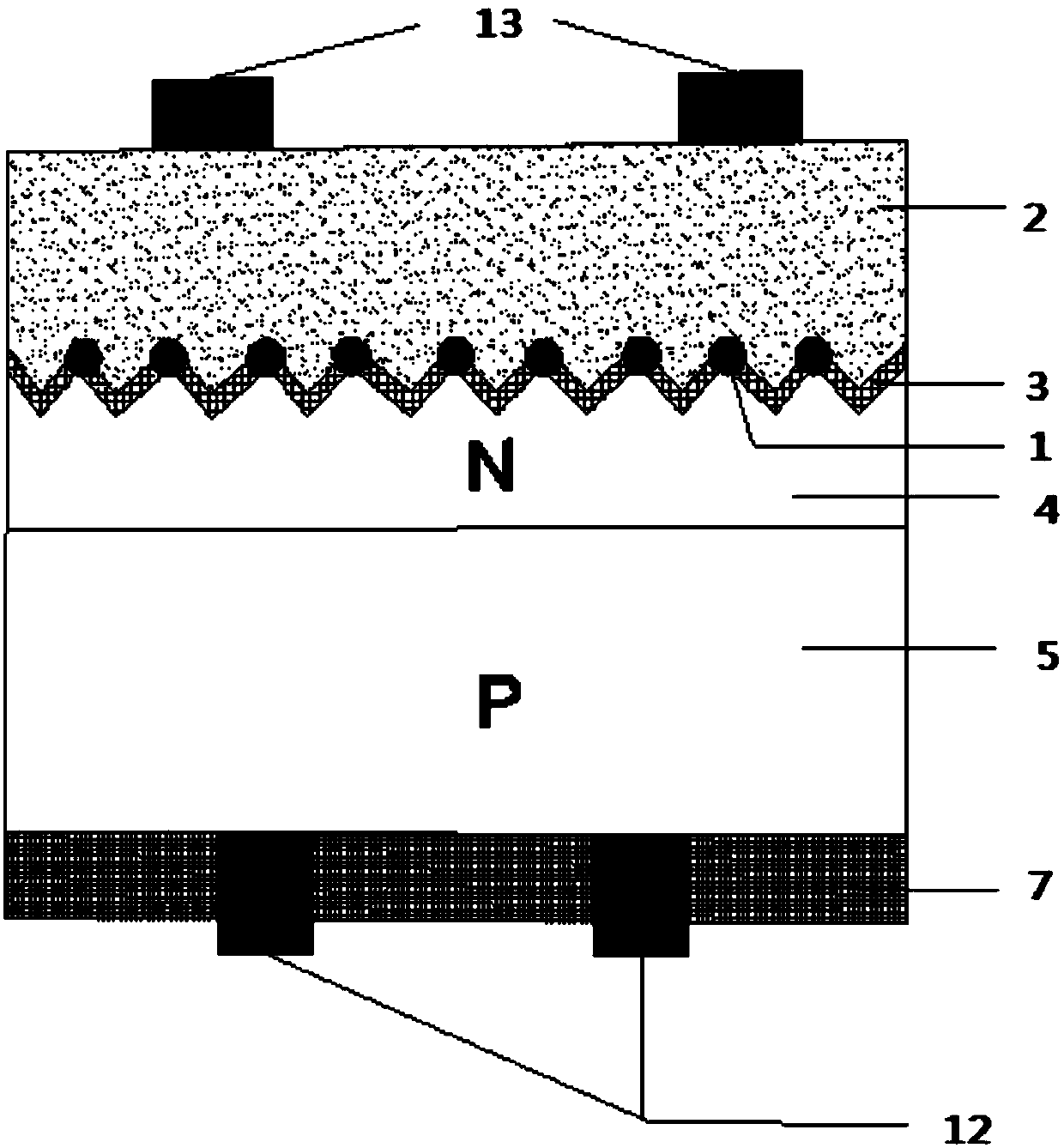 A kind of p-type crystalline silicon solar cell with transparent electrode and preparation method thereof