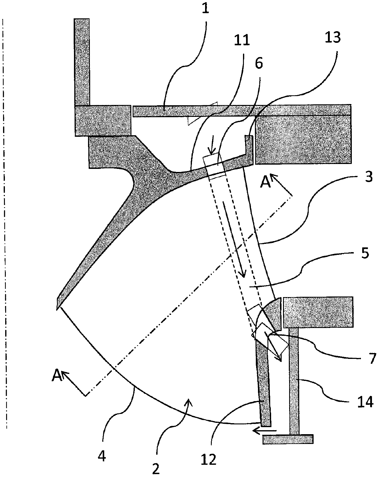 Hydraulic machine comprising a radial flow runner