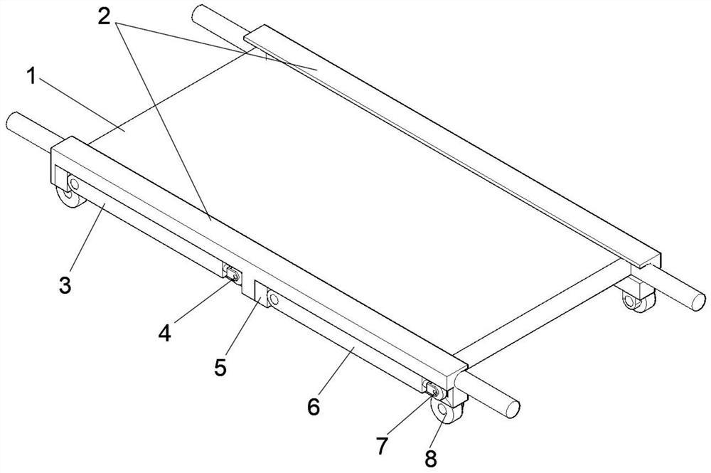 Emergency department stretcher convenient for getting on and off emergency ambulance