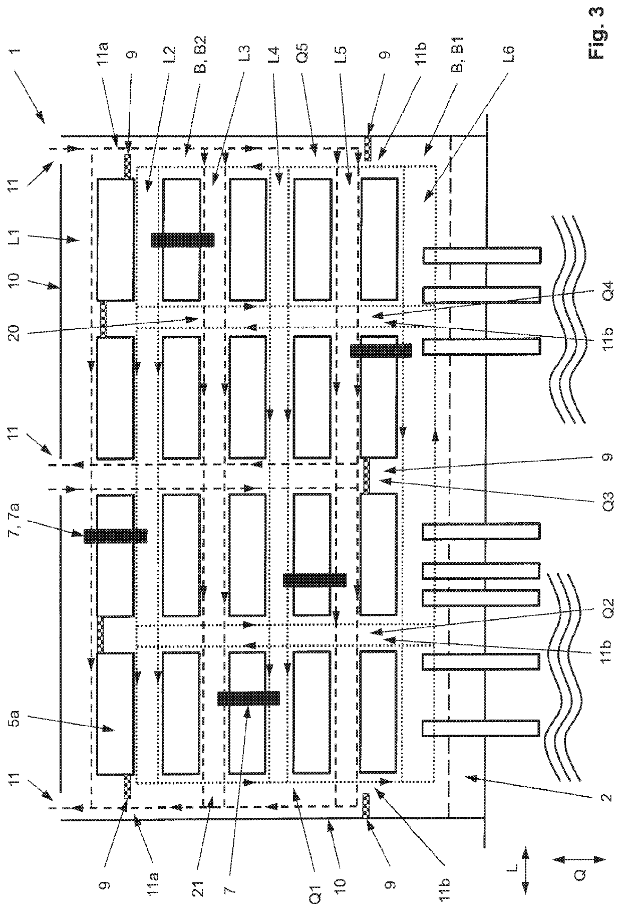 System for transporting containers, particularly iso containers, using heavy goods vehicles