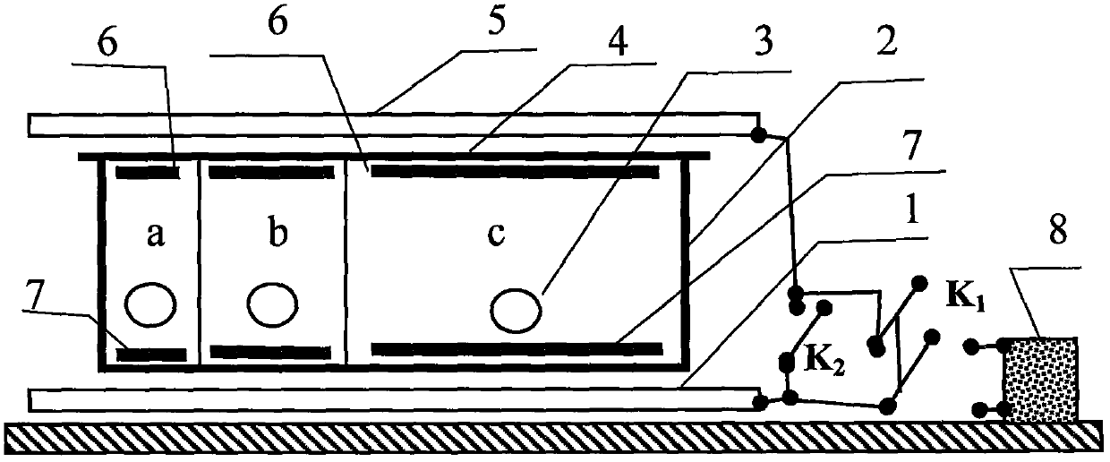 Non-contact comparison type capacitor charging and discharging method