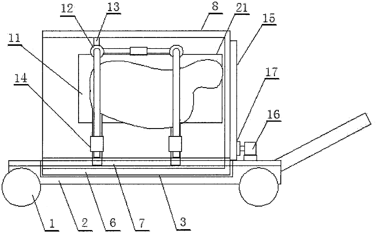 A special vehicle for hoof repairing of dairy cows