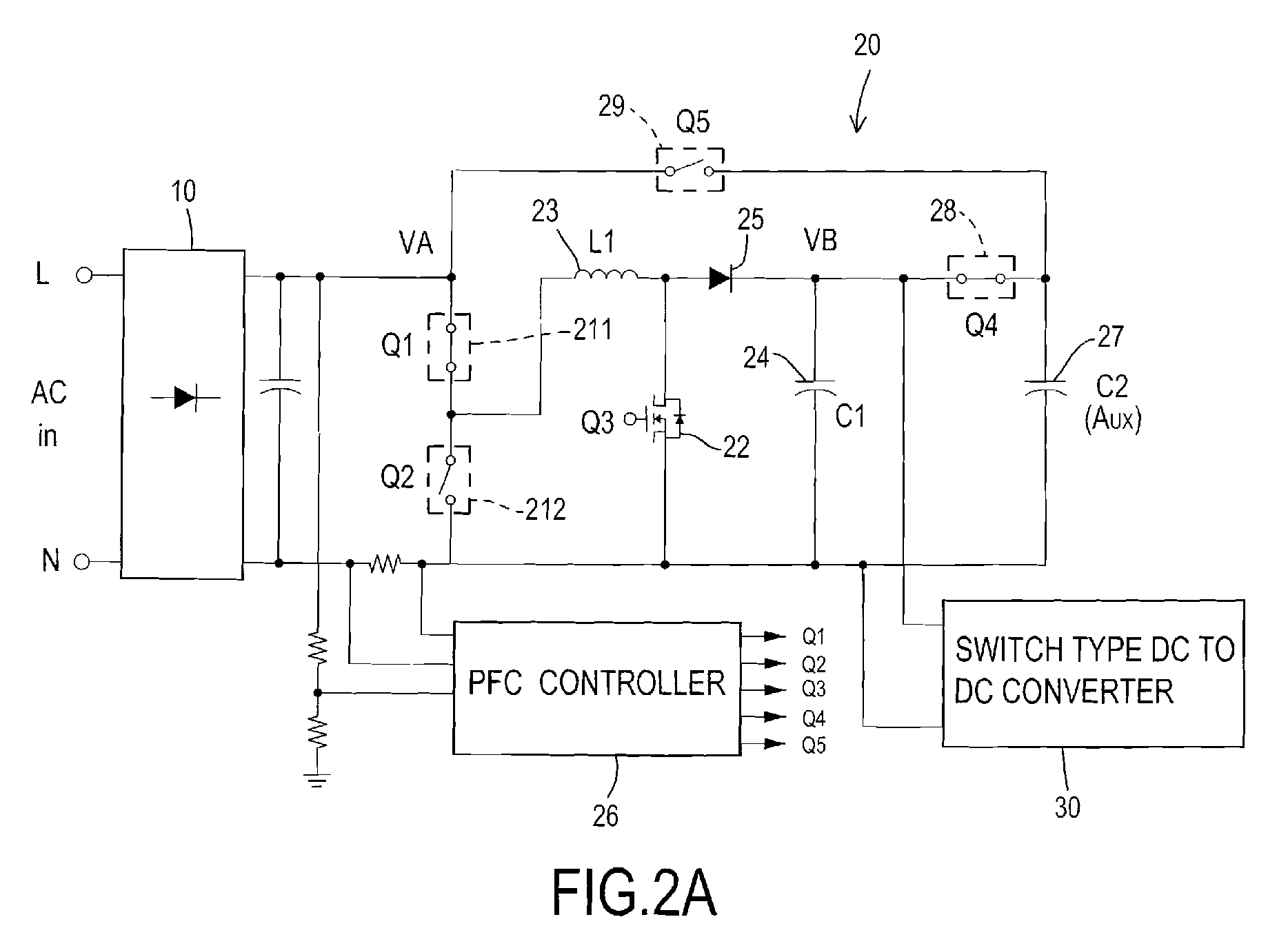 AC to DC power converter using an energy-storage capacitor for providing hold-up time function