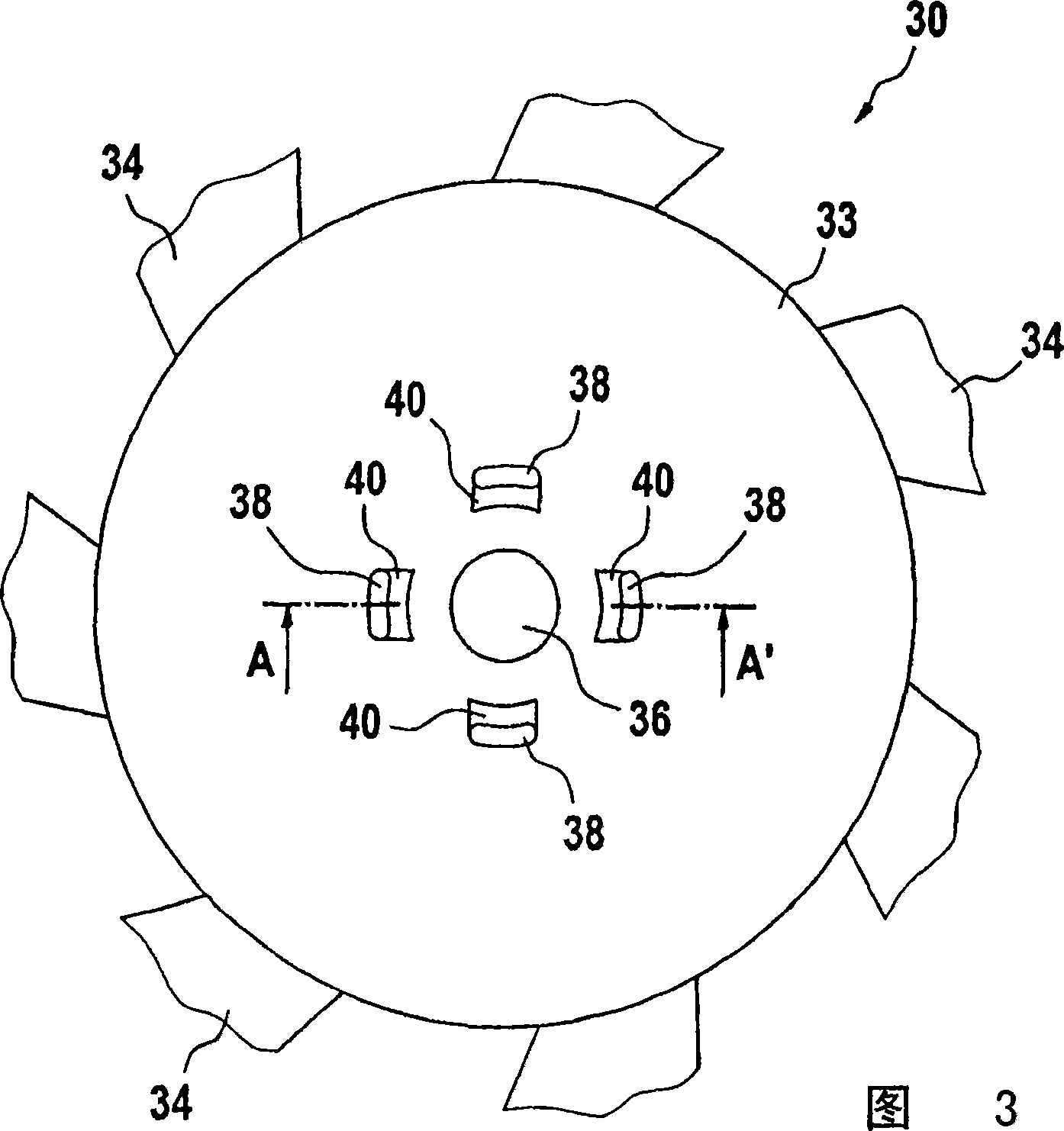 Device and method for fixing an impeller to a shaft