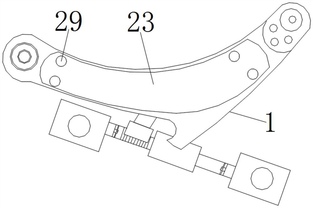 A car swing arm with a reinforced buffer and anti-collision structure