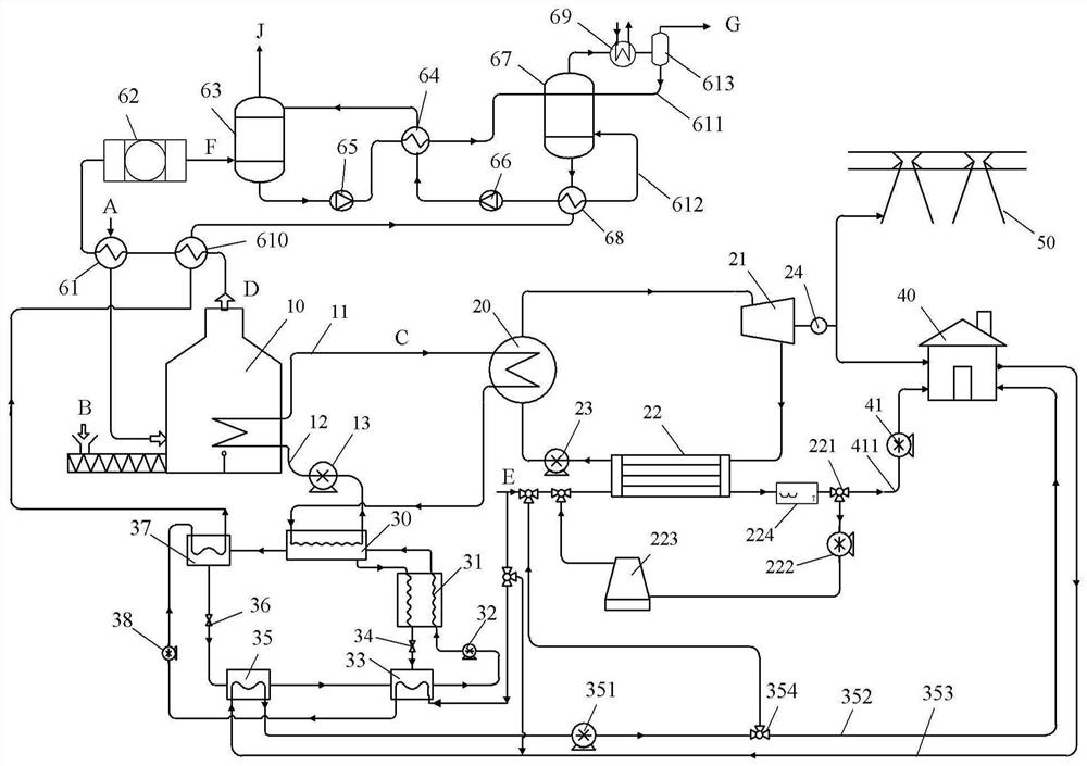 Biomass organic Rankine cycle combined cooling heating and power system and method for providing heat source