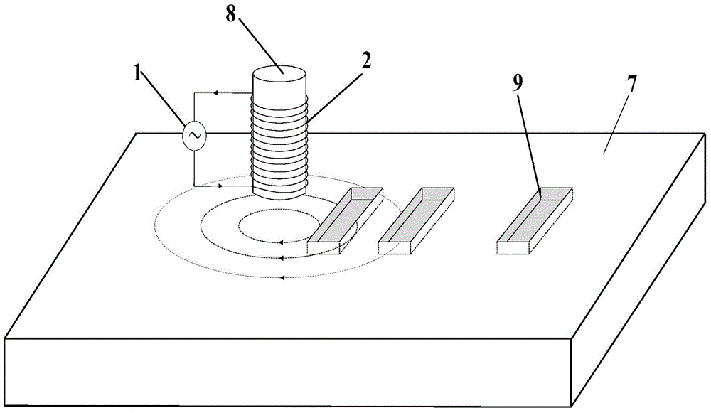 Metal marker tag detection system based on eddy current technology