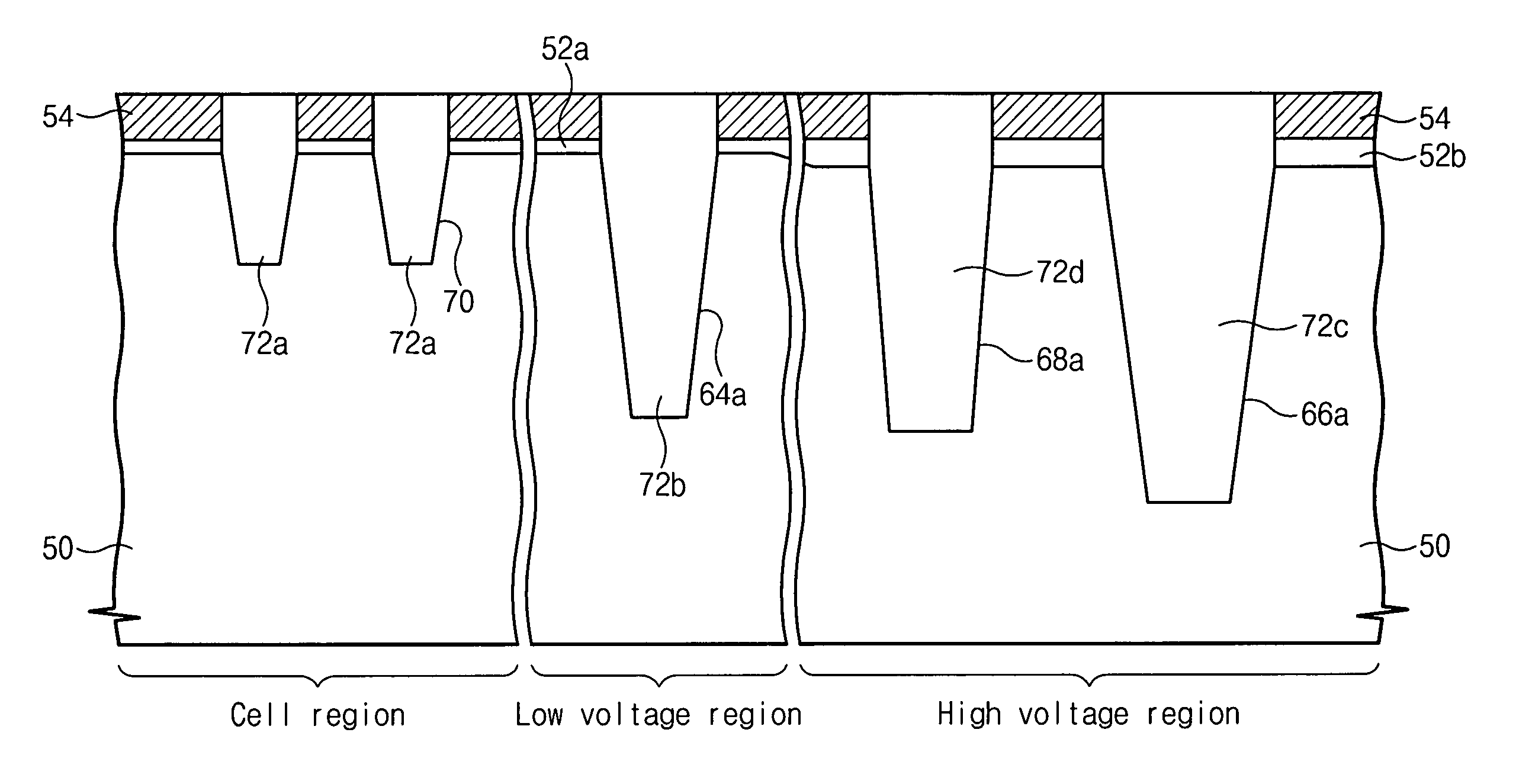 Trench isolation structures for semiconductor devices and methods of fabricating the same