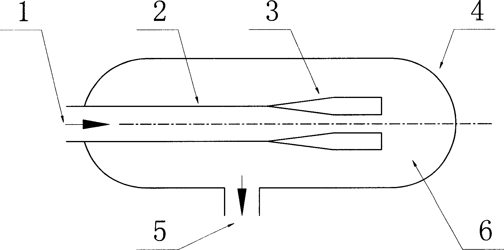 Pulsation air current vibration-damping arrangement