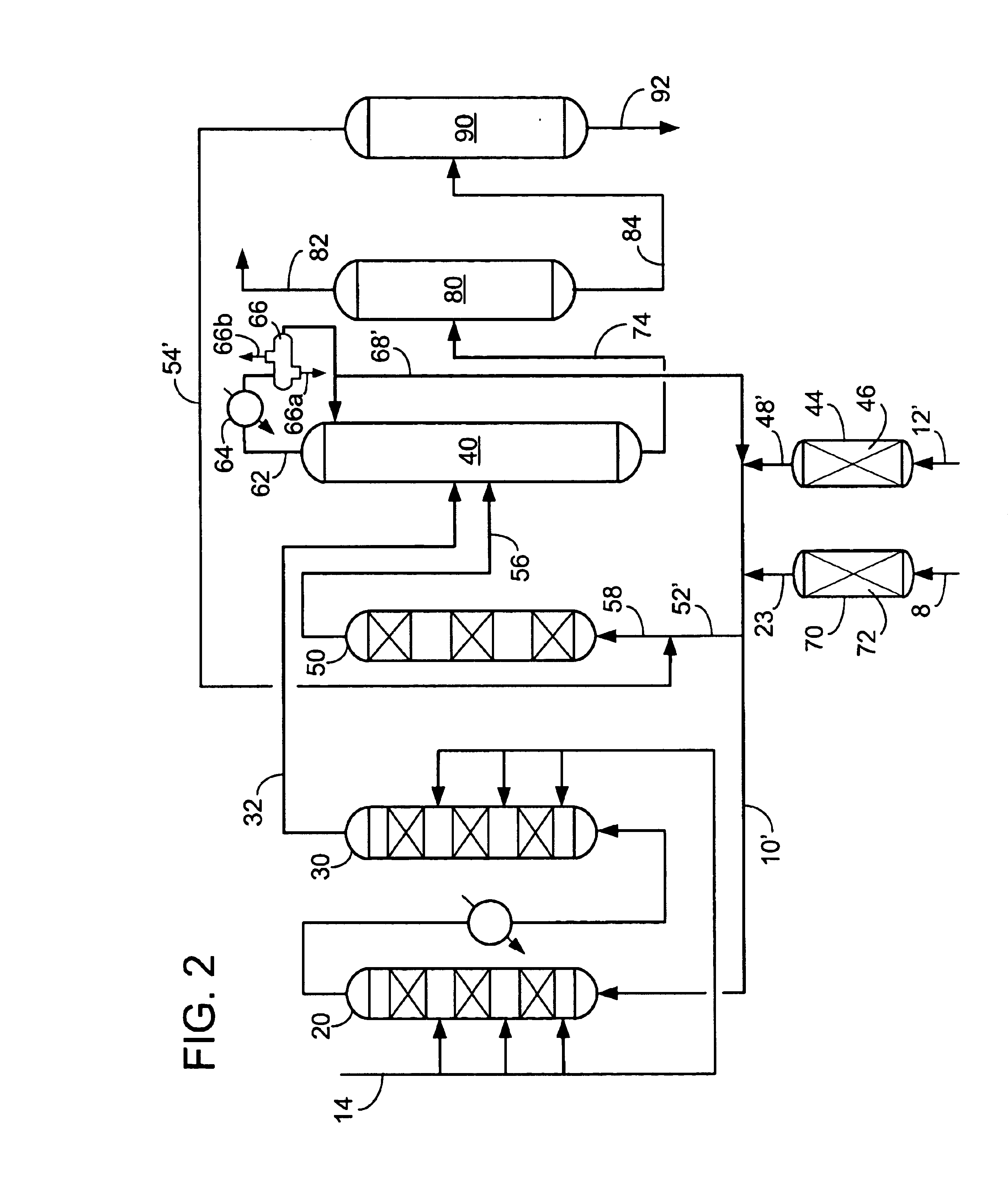 Process and apparatus for the removal of nitrogen compounds from a fluid stream