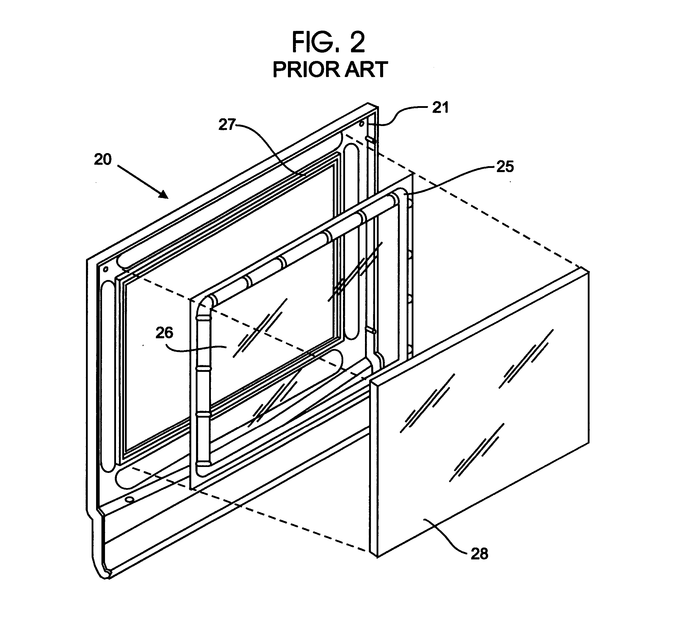 Assembly and device for a display having a perimeter touch guard seal