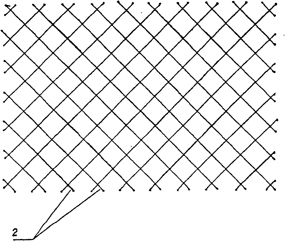 Diamond-type screen tricot knitting net sheet repairing method for fishing