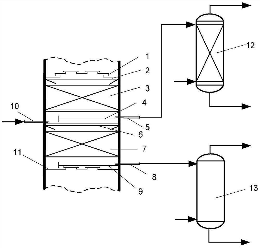 Method for increasing yield of aviation kerosene fraction by adjusting catalytic cracking main fractionating tower