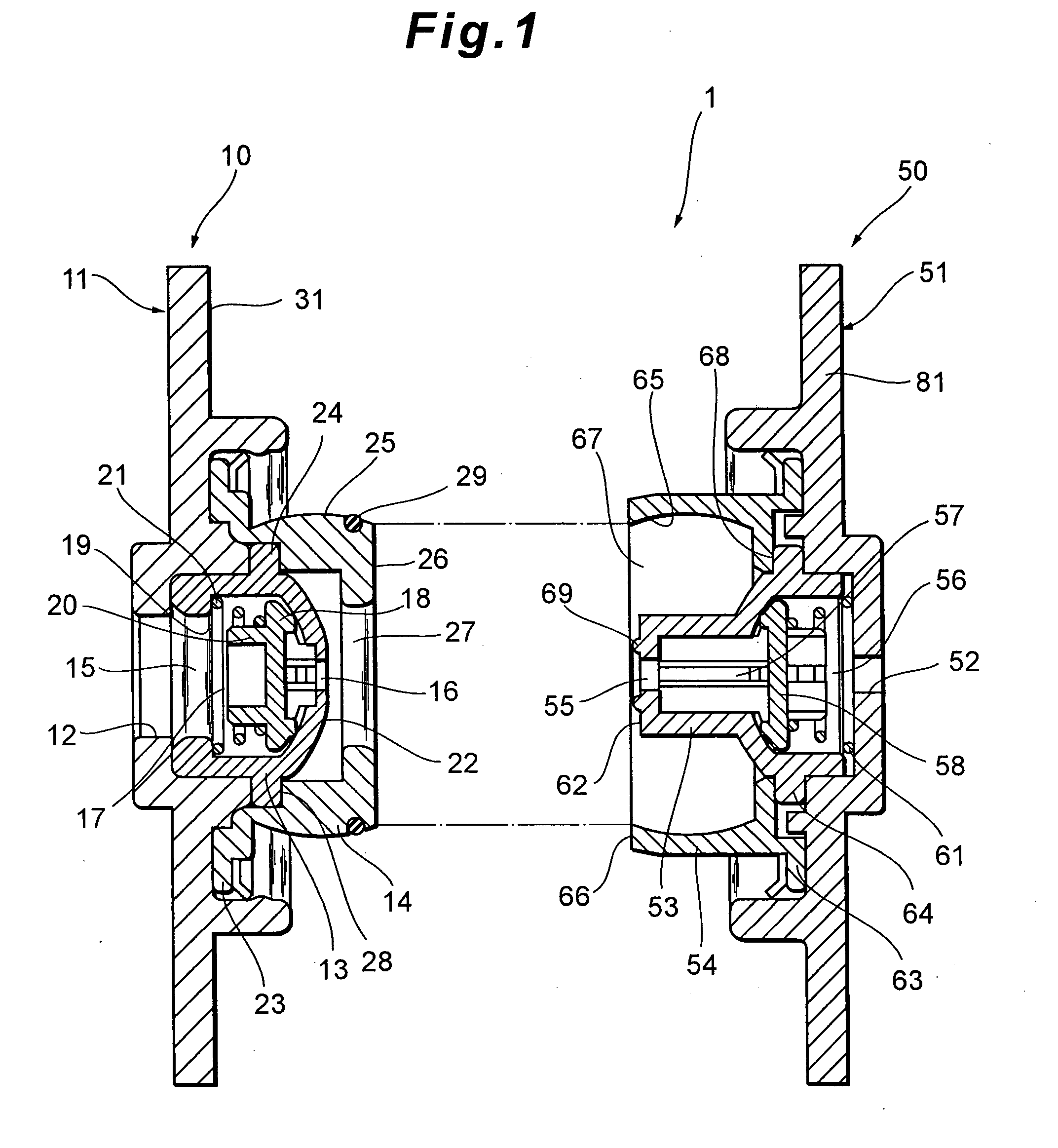 Liquid send/receive joint device and fuel cell system using the same