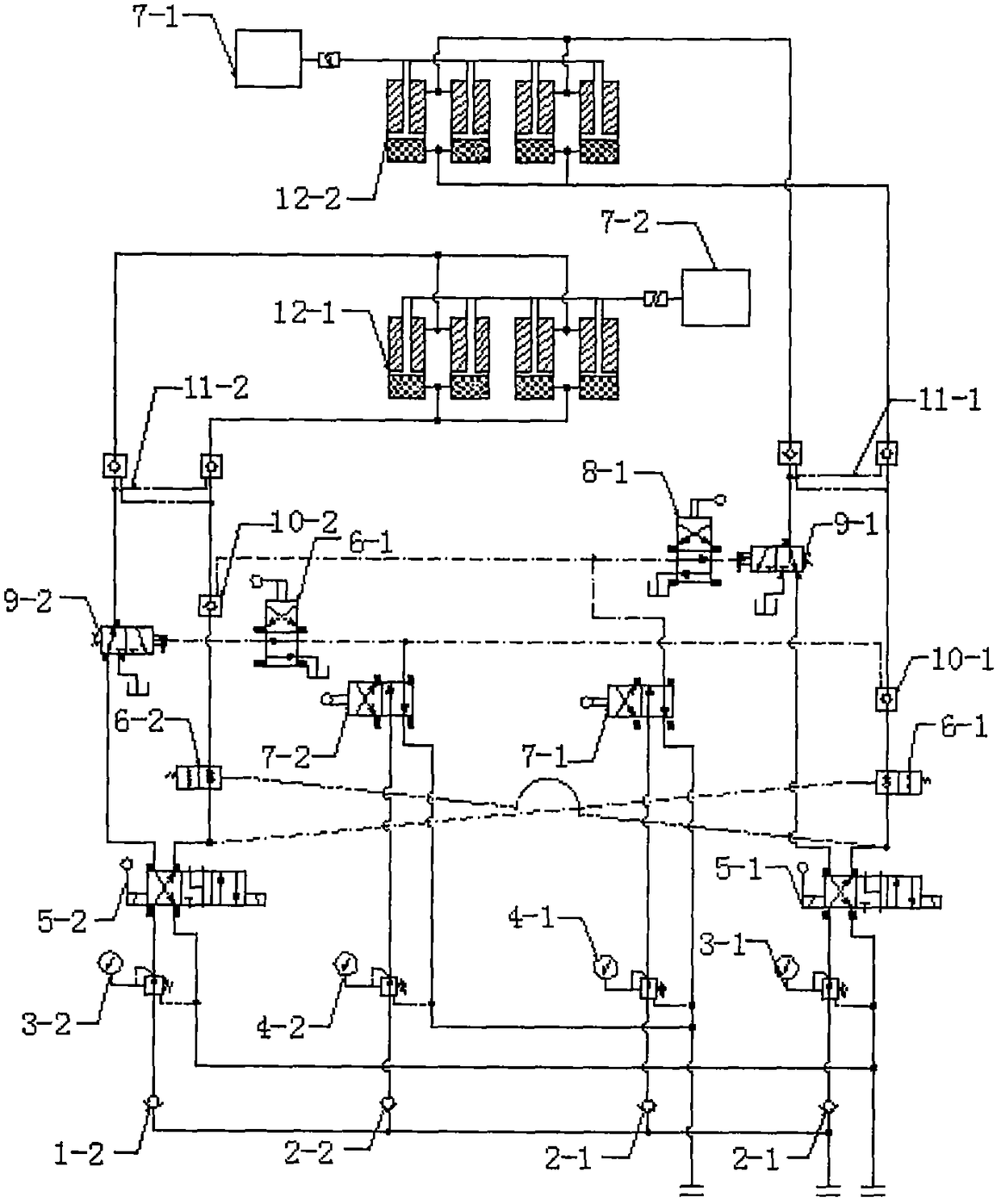 Hydraulic interlocking control system