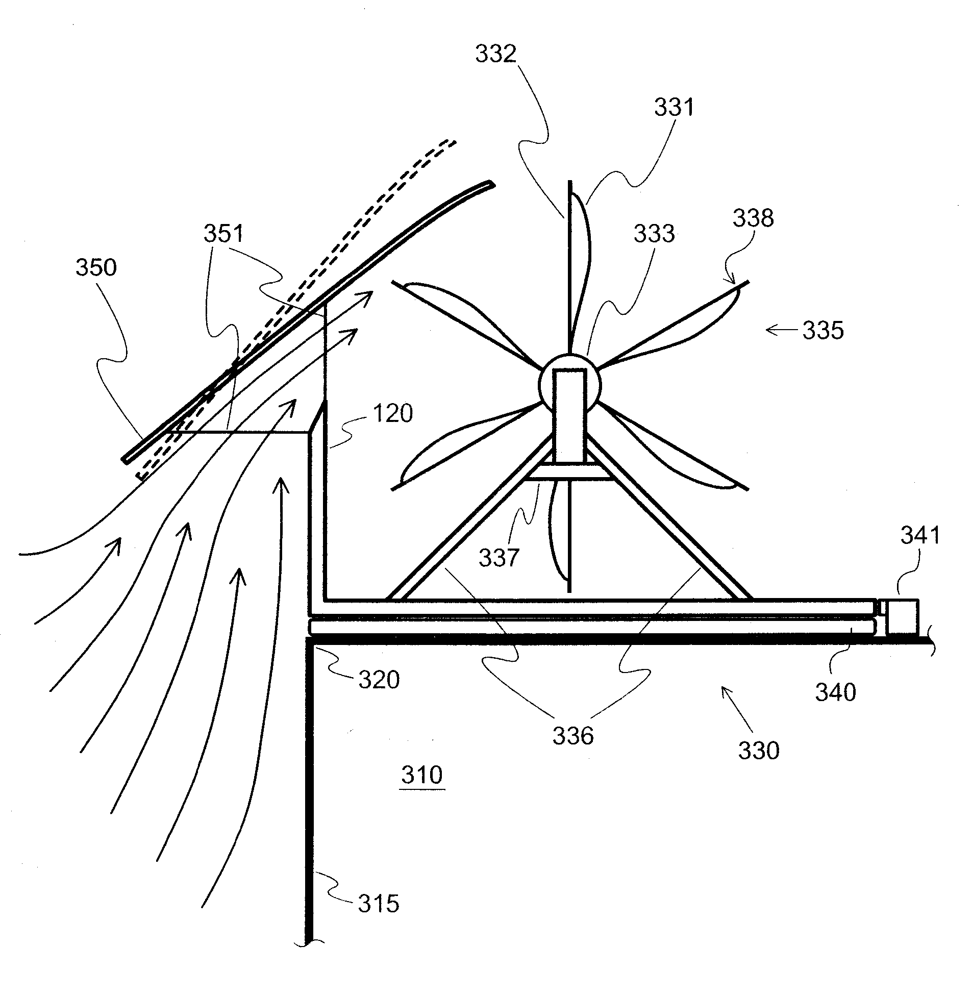 Wind turbine system for buildings