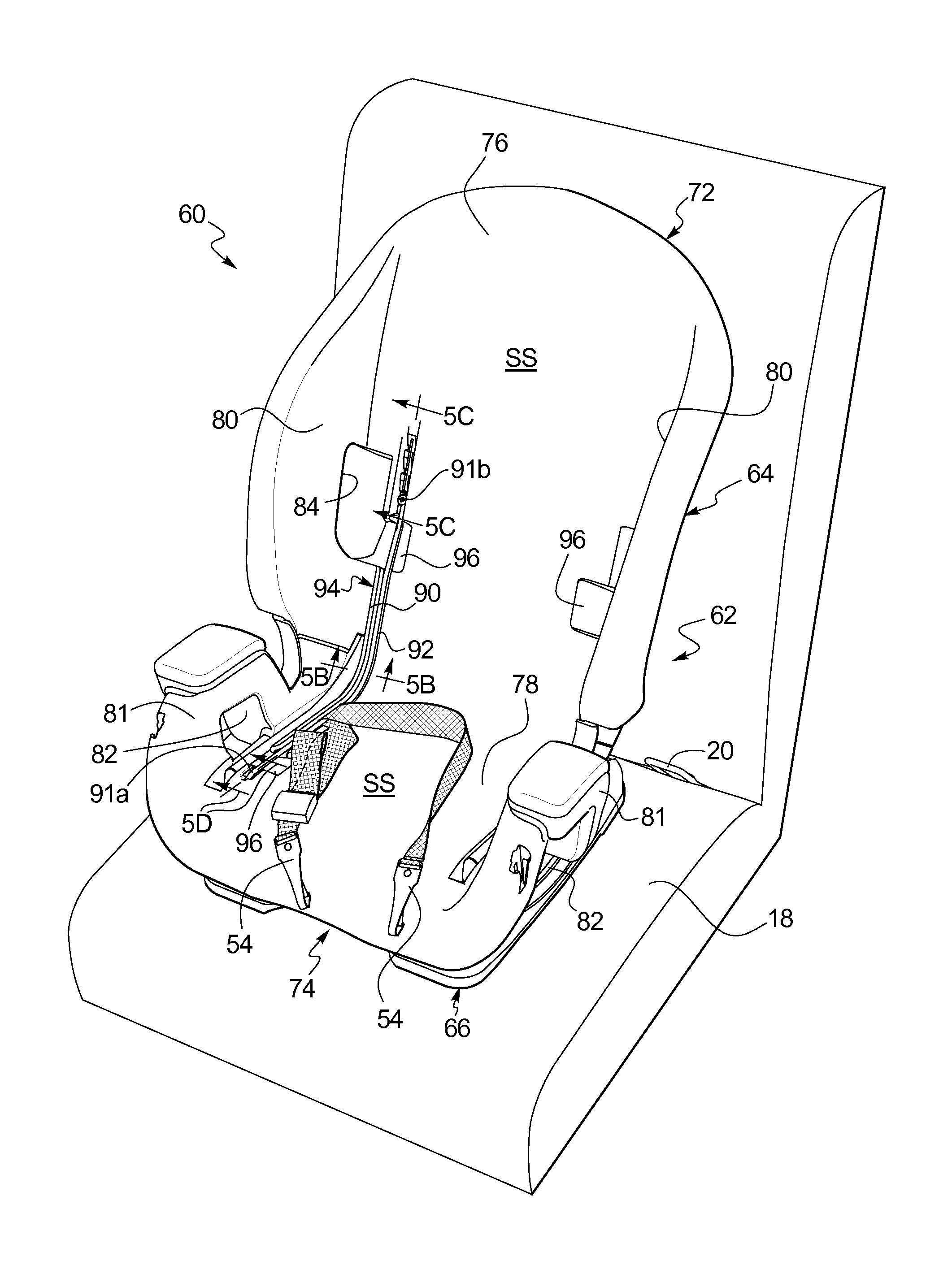 Anchor latch assembly for child restraint system