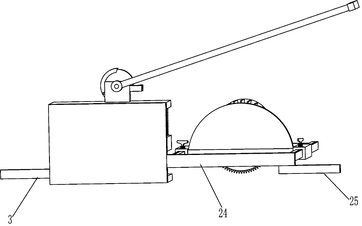 Contact-free type wood plate quantitative cutting auxiliary device