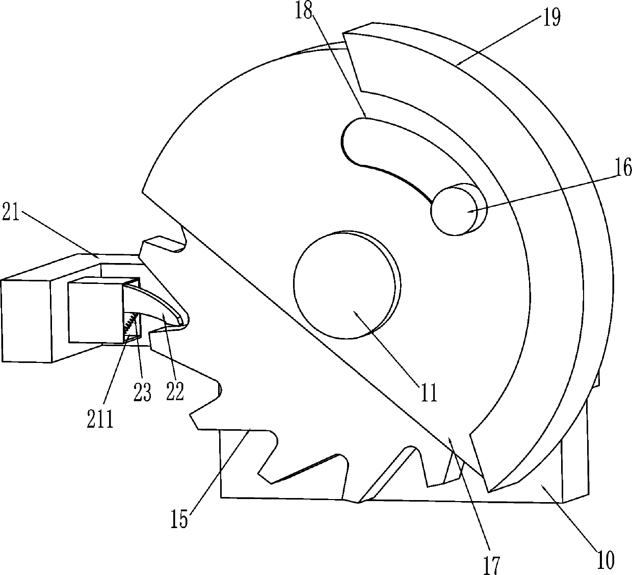 Contact-free type wood plate quantitative cutting auxiliary device