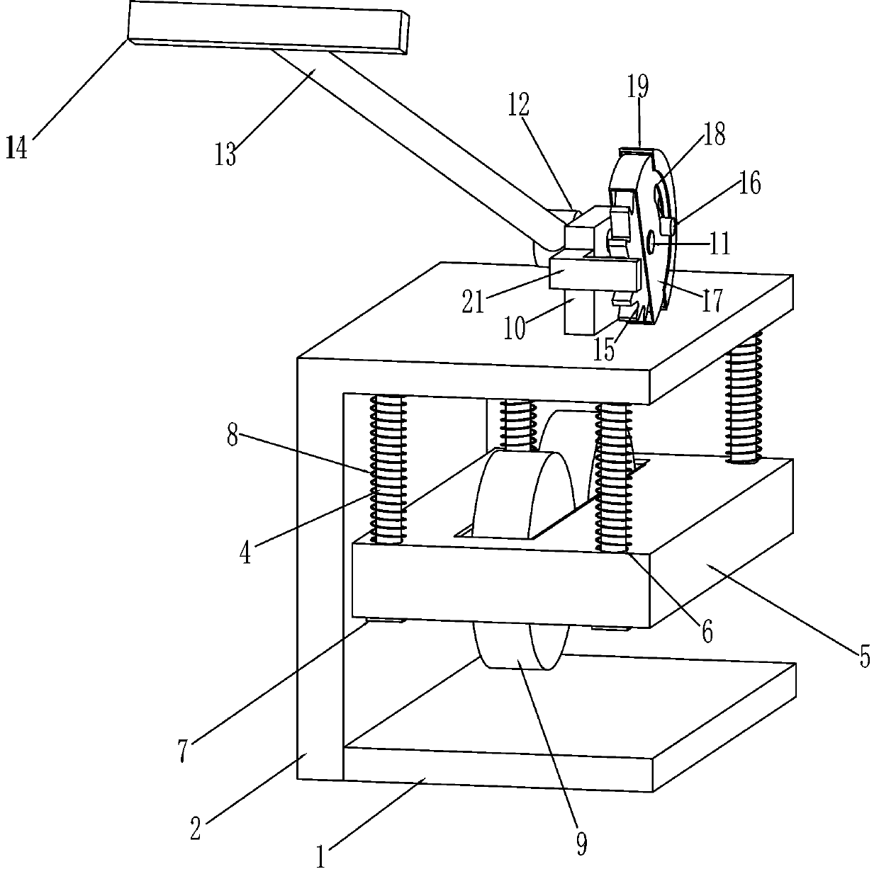 Contact-free type wood plate quantitative cutting auxiliary device