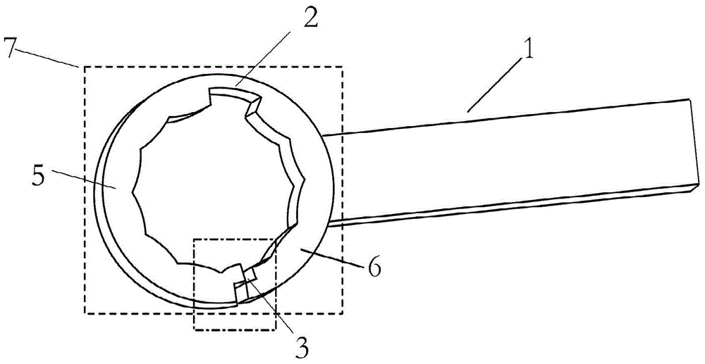 A returnable fully flexible wrench for narrow operating space and its realization method