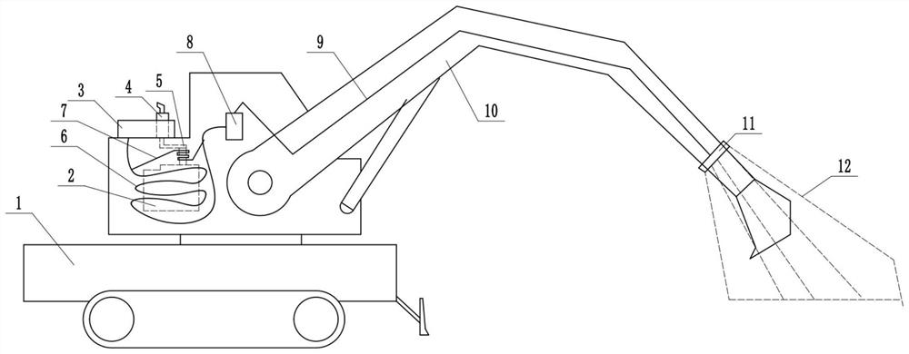 Dust suppression earthwork excavation device for building construction