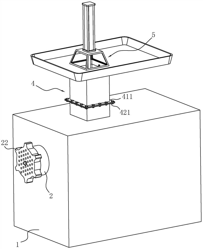 A meat grinder with a meat transfer device