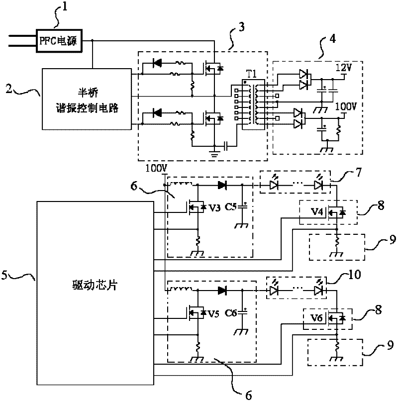 Backlight source driving circuit and driving circuit thereof as well as liquid crystal television