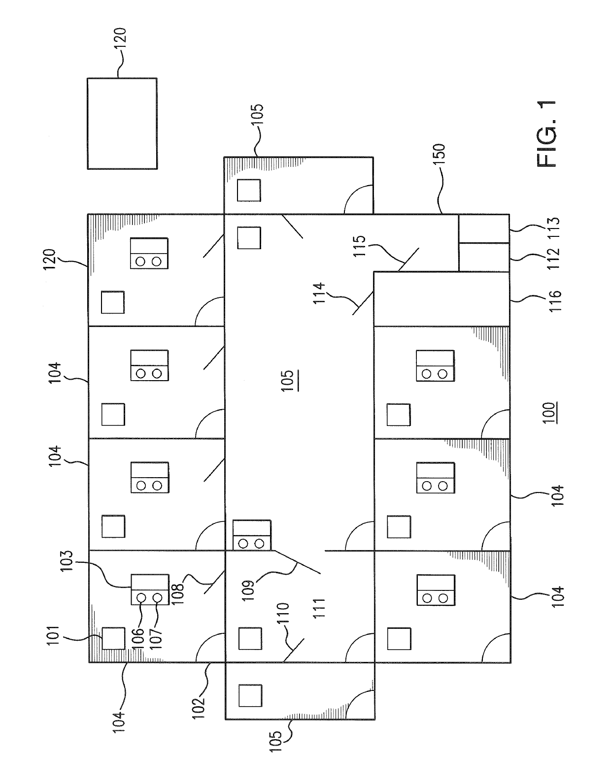 Security system for identifying disturbances in a building