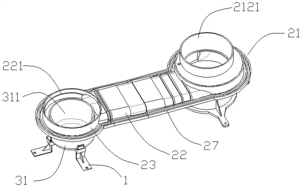 Drainage assembly for building kitchen