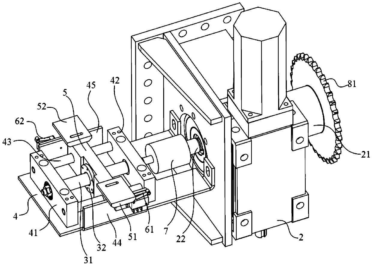 A rack rotation movement limiting device and a linear accelerator