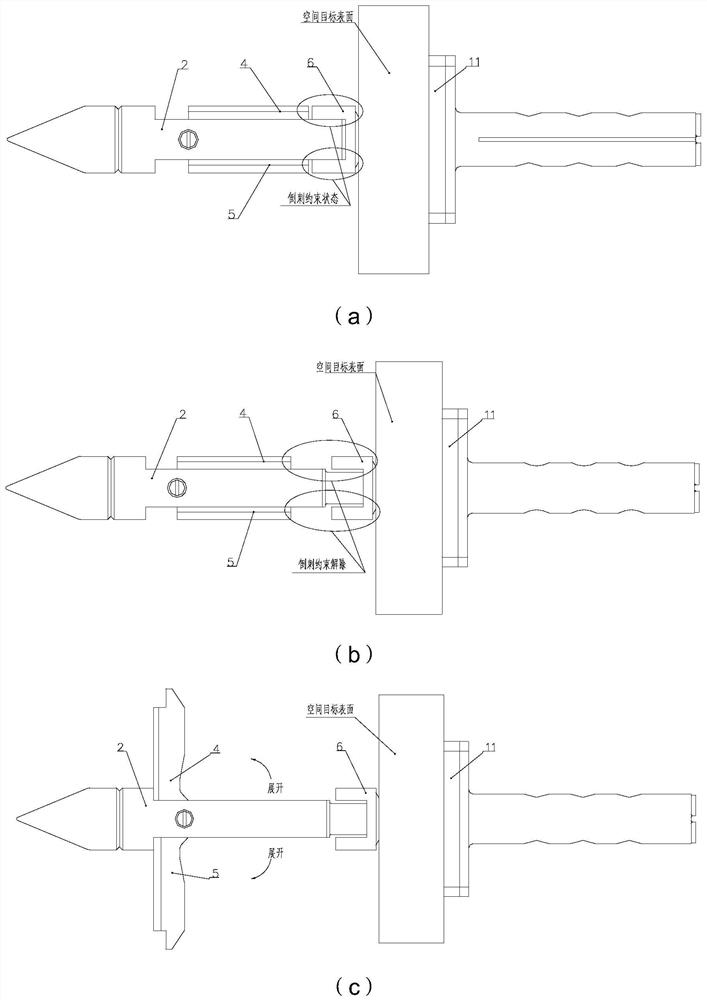 A Self-Adaptive Penetration Deployment Attachment Device for Space Target Surface Attachment