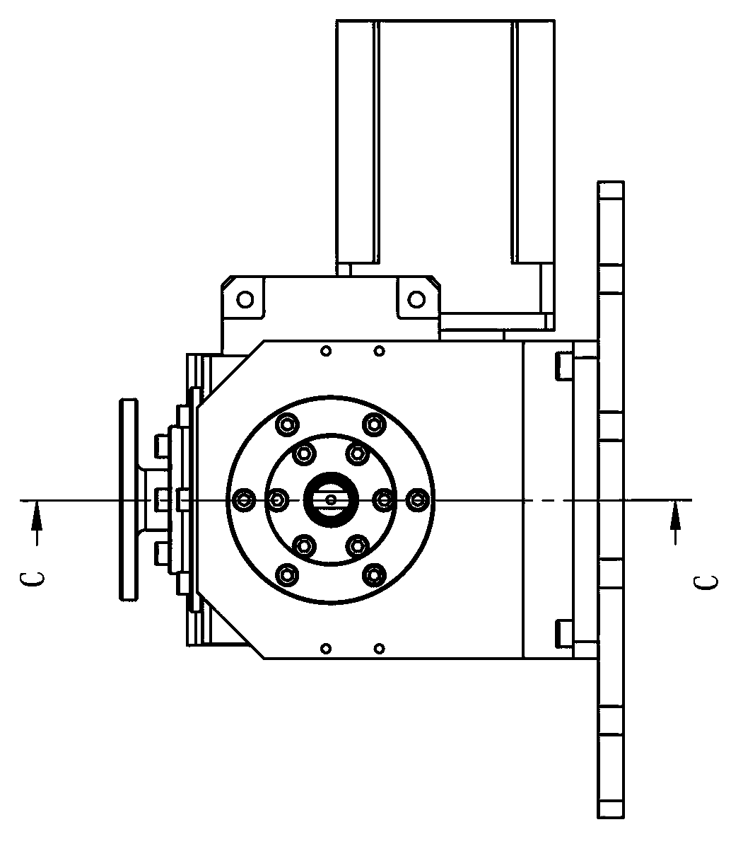 Numerical control double-shaft rotary table