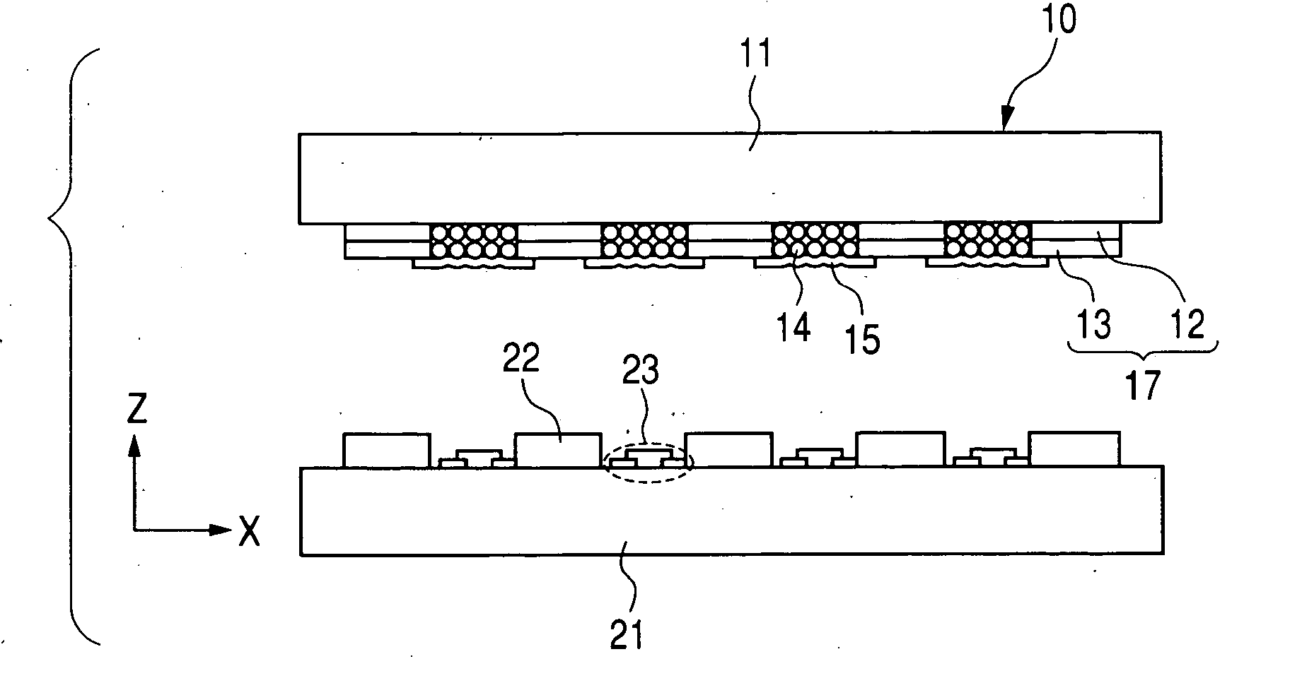Substrate having a light emitter and image display device
