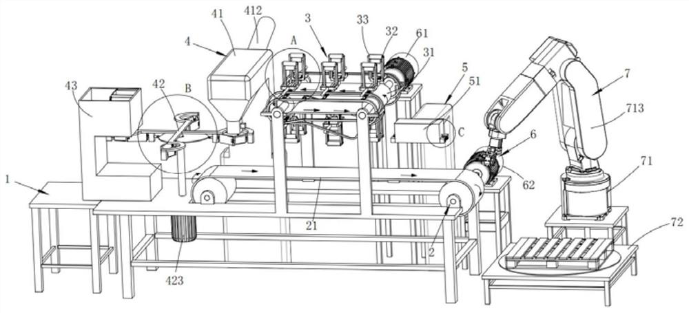 A fully automatic grain bagging and packaging equipment