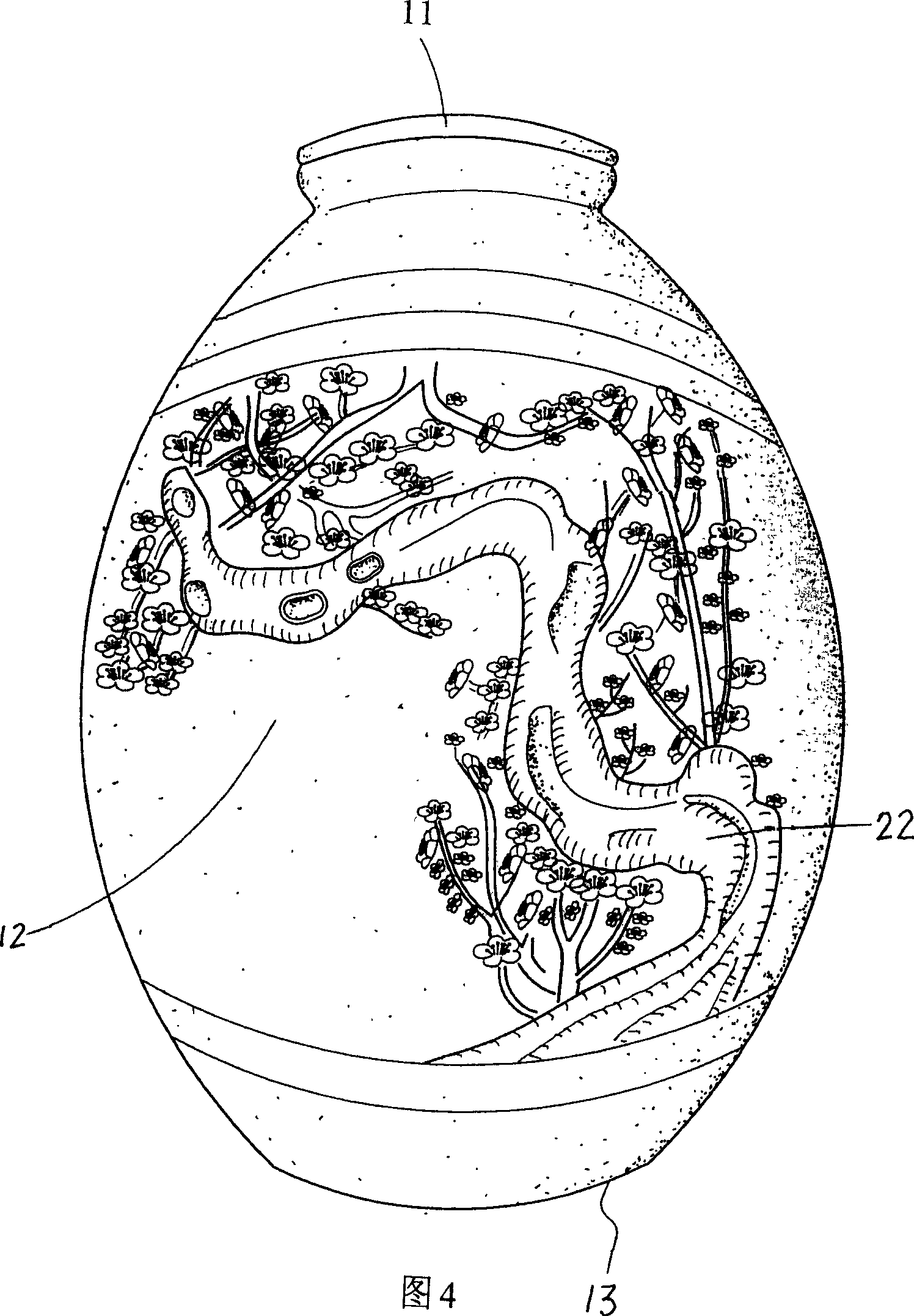 Lacquerware mortuary urn and its processing method