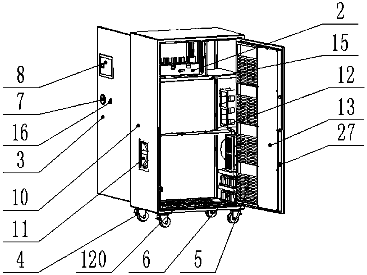 Intelligent emergency cartridge cabinet with front and rear doors