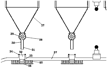 Dispensing and mixing device for organic fertilizer manufacturing