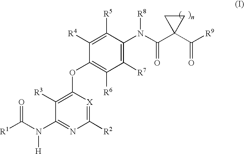 Receptor tyrosine kinase inhibitors comprising pyridine and pyrimidine derivatives