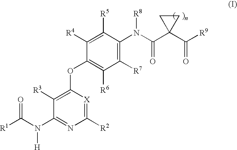 Receptor tyrosine kinase inhibitors comprising pyridine and pyrimidine derivatives