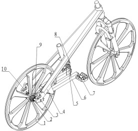Bicycle rope transmission mechanism