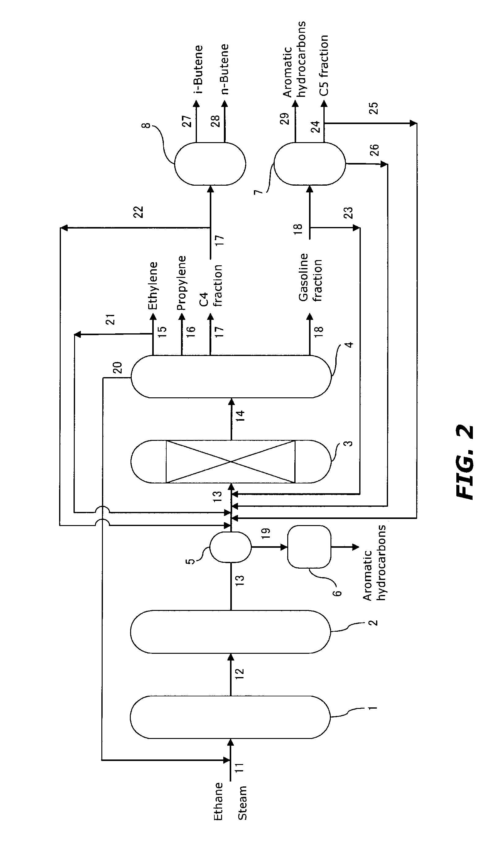 Process and apparatus for producing olefin